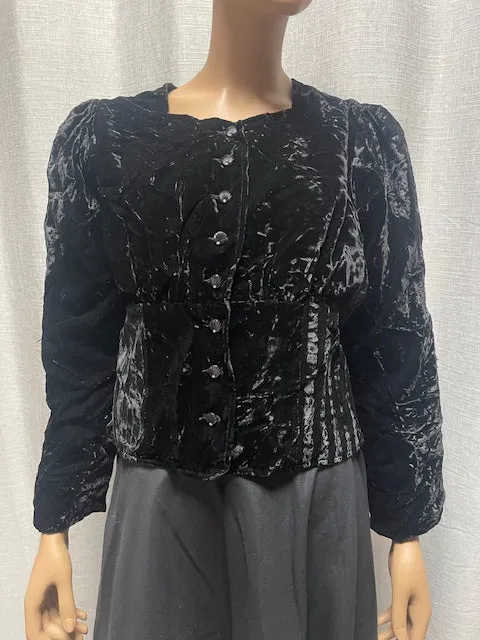 Vintage Crushed Velvet  Jacket #W130  FREE AUS POSTAGE