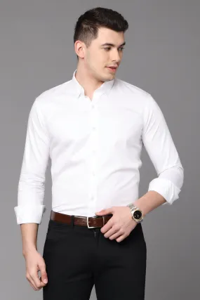 White Plain Slim Fit Shirt