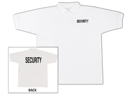 White - Two Sided Law Enforcement SECURITY Golf Shirt