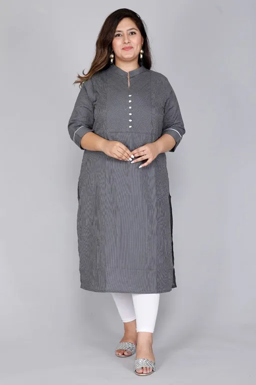 Women's Kantha Cotton Stitched Plus Size Kurta