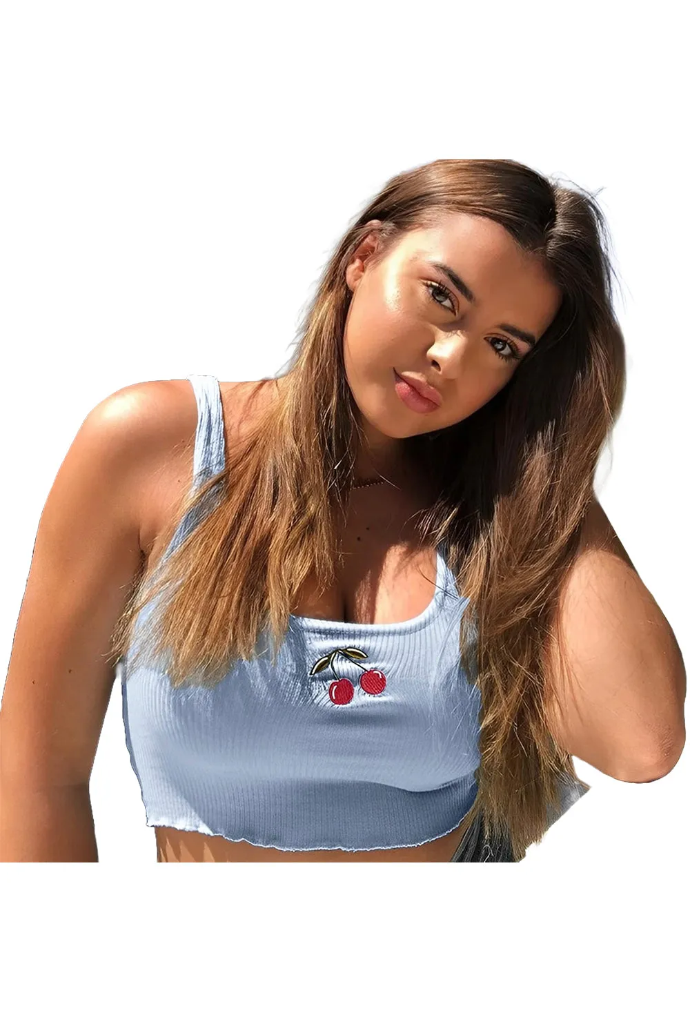 Womens Strappy Sleeveless Crop Top - UK 10