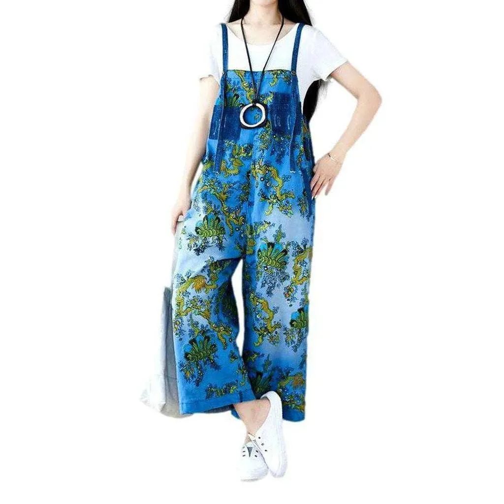 Y2k women's painted denim overall