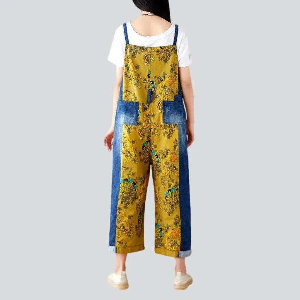 Y2k women's painted denim overall