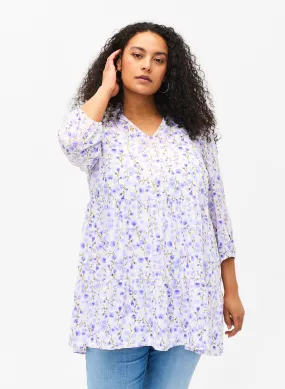 Zizzi Yara Tunic in Purple Floral